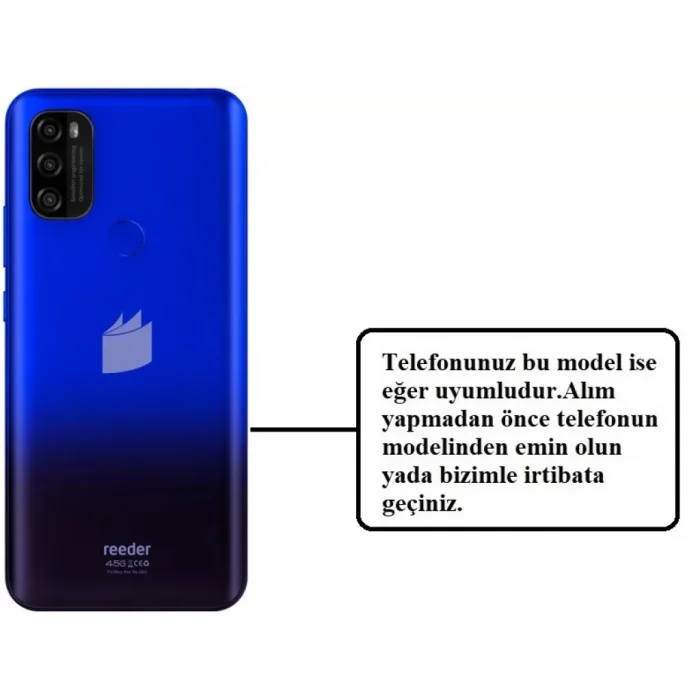 Reeder P13 Blue Max Pro 2021 Kamera Camı + Anakart Kapağı