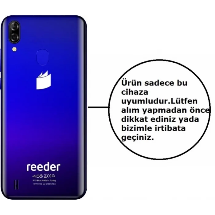 Reeder P13 Blue Power On Off Yan Ses Film Flex