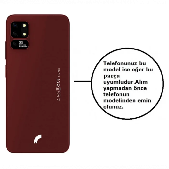 Reeder S19 Max Kasa Arka Kapak Pil Kapağı Orjinal Çıkma