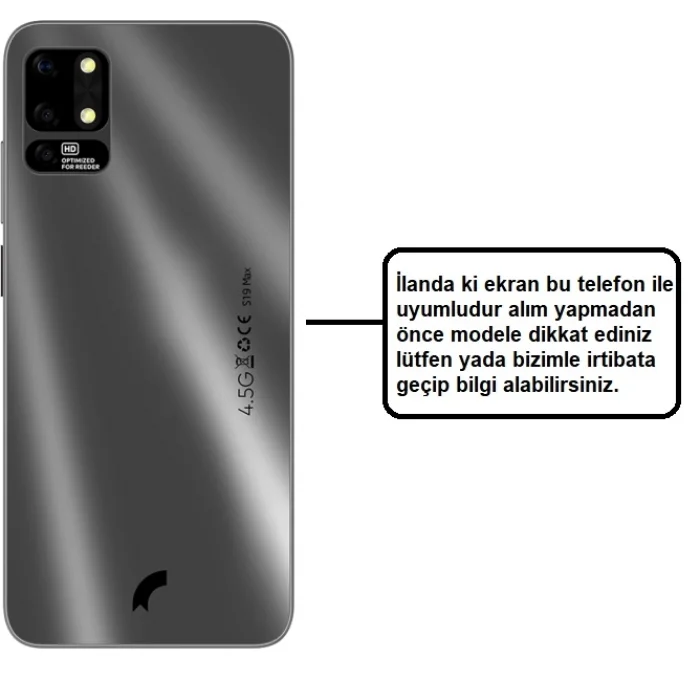 Reeder S19 Max Lcd Ekran + Dokunmatik Full.