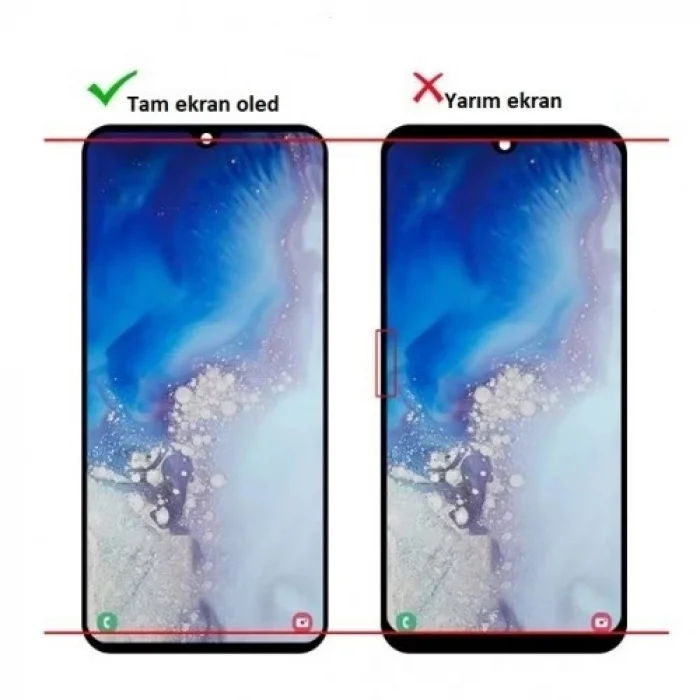 Samsung A705F Galaxy A70 Lcd Ekran + Dokunmatik Çıtalı Oled