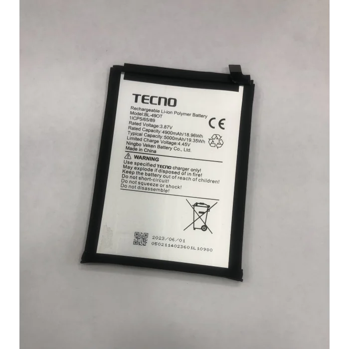Tecno Camon 20 (CK6n) Batarya 5000 mAh Orjinal Çıkma