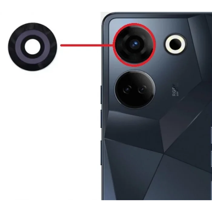 Tecno Camon 20 Pro (CK7n) Kamera Camı Üst