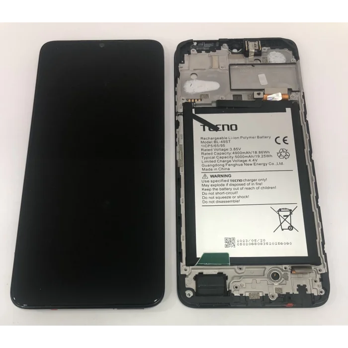 Tecno Spark 10 (KI5q) Lcd Ekran + Dokunmatik Çıtalı Orjinal Çıkma