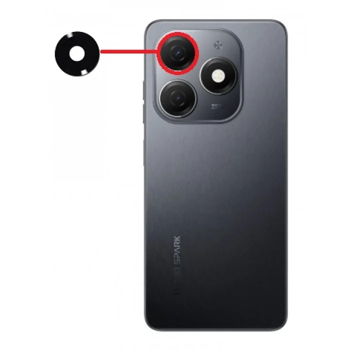 Tecno Spark 20 (KJ5n) Kamera Camı Üst