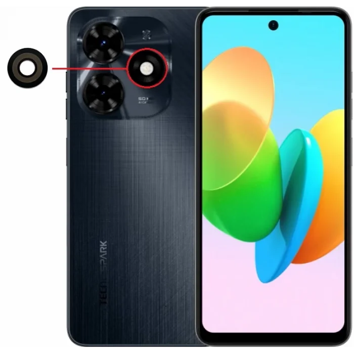 Tecno Spark 20C (BG7n) Kamera Camı Alt