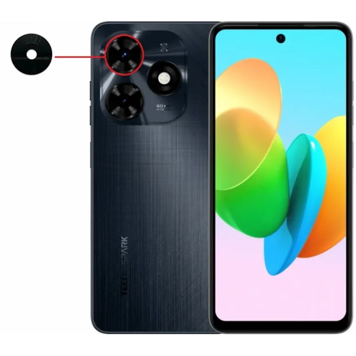 Tecno Spark 20C (BG7n) Kamera Camı Üst