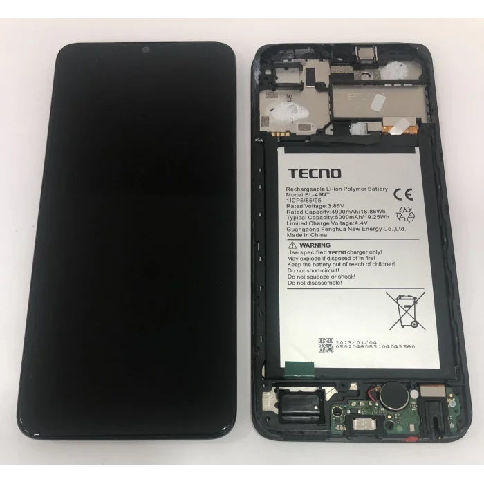 Tecno Spark Go 2023 (BF7n) Lcd Ekran + Dokunmatik Çıtalı Orjinal Çıkma