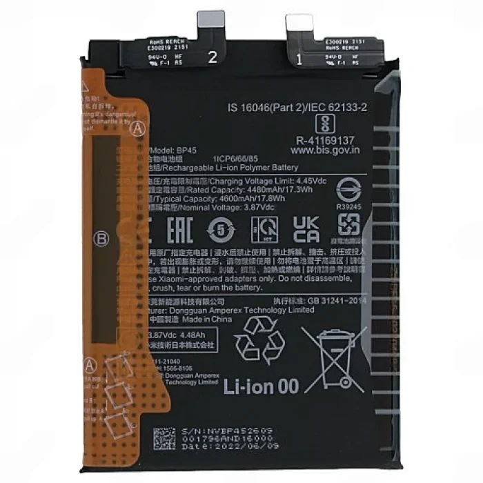 Xiaomi 12 Pro Batarya 4600 mAh