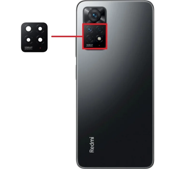Xiaomi Redmi Note 11 Pro Kamera Camı Alt