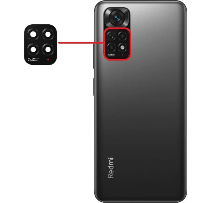 Xiaomi Redmi Note 11S Kamera Camı Alt