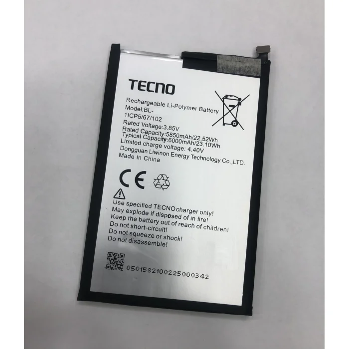 Tecno Pova 4 (LG7n) Batarya 6000 mAh