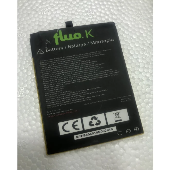 Fluo K Batarya (2900 mAh) Orjinal Çıkma
