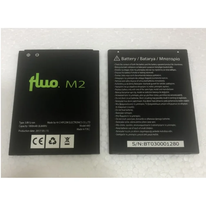 Fluo M2 Plus Batarya (1800 mAh) Orjinal