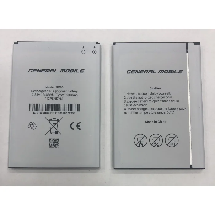 General Mobile GM 8 Go Batarya (3500 mAh) Orjinal
