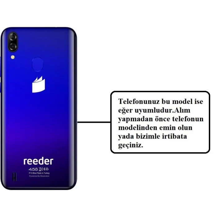 Reeder P13 Blue Plus Ekran Çıtası Orjinal