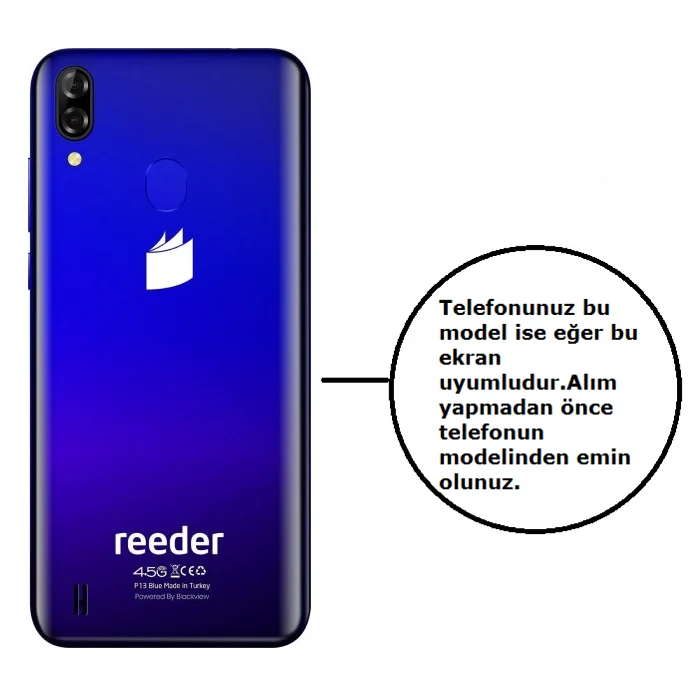 Reeder P13 Blue Lcd Ekran + Dokunmatik Çıtalı Orjinal Çıkma