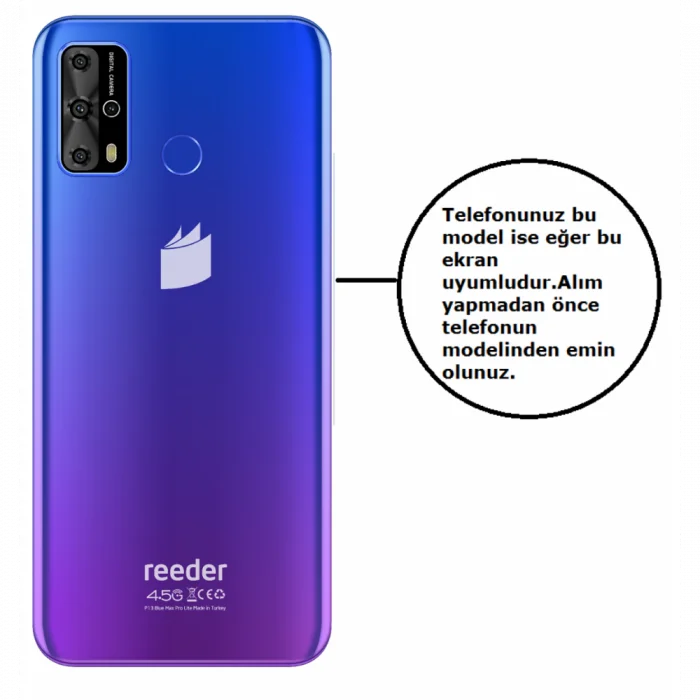 Reeder P13 Blue Max 2022 128 GB Lcd Ekran + Dokunmatik Orjinal Çıkma