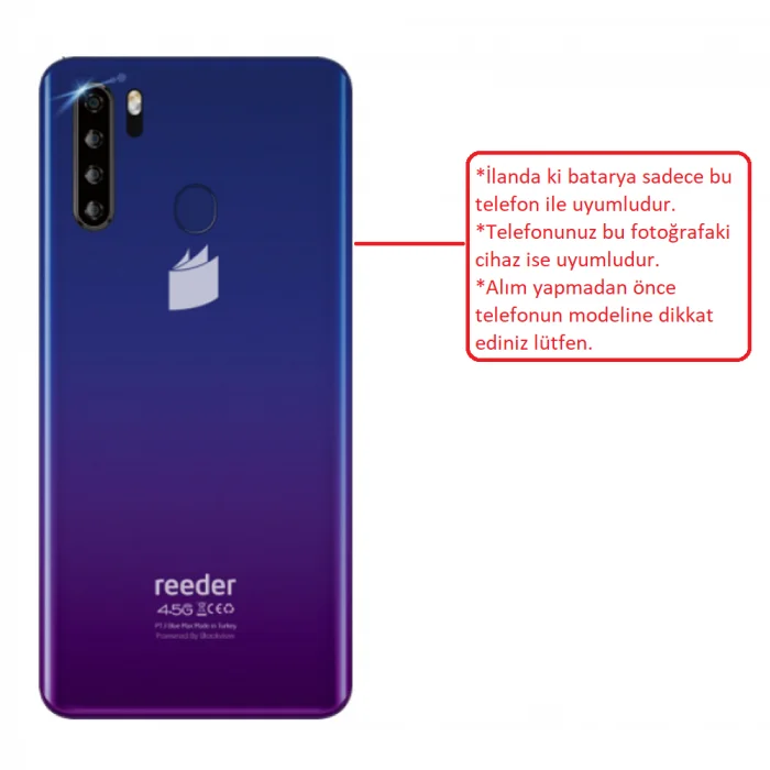 Reeder P13 Blue Max Batarya (4930 mAh)