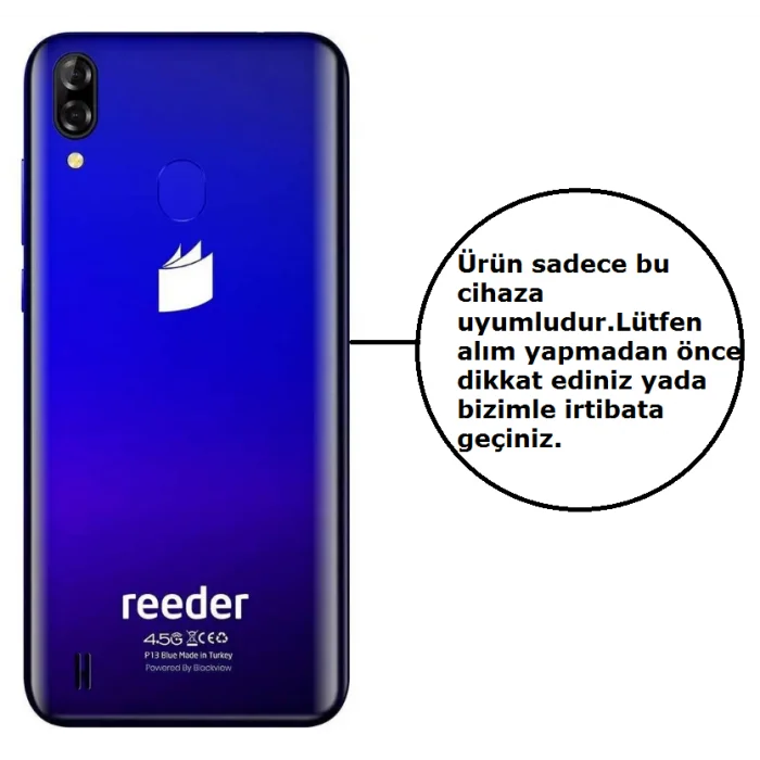 Reeder P13 Blue Şarj Soketi + Mikrofon Full