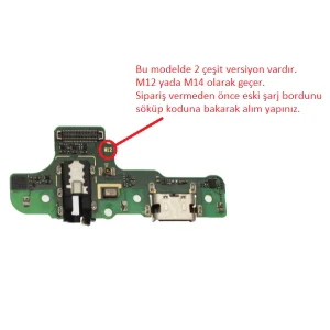 Samsung A207F Galaxy A20S Şarj Soketi Bordu Full (M12) Orjinal