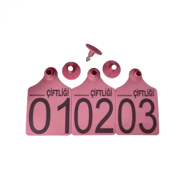 PEMBE XL BÜYÜKBOY HAYVAN KULAK KÜPESİ - MANDA-BUFALO