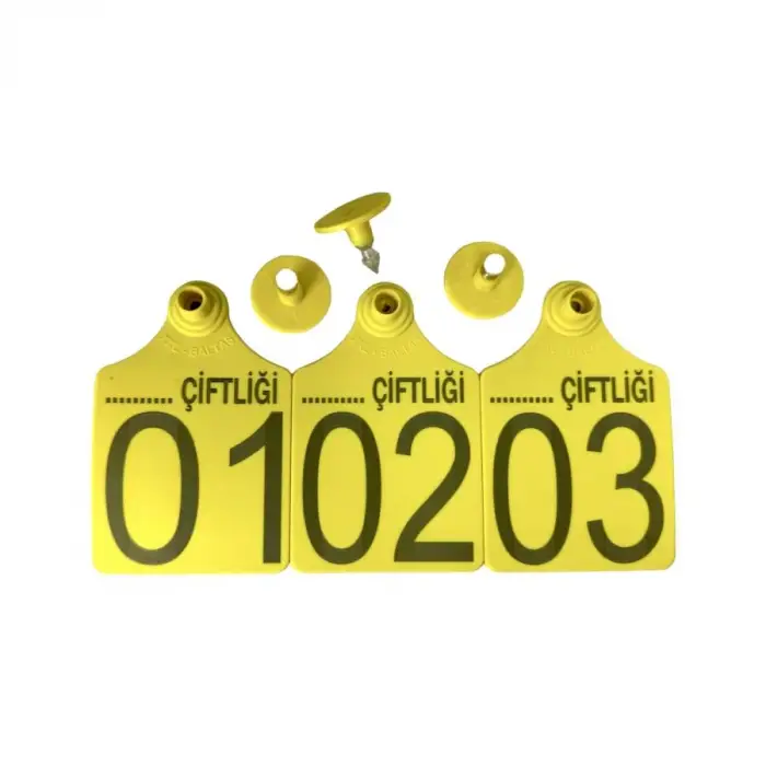 SARI XL BÜYÜKBOY HAYVAN KULAK KÜPESİ - MANDA-BUFALO