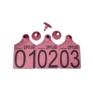 PEMBE XL BÜYÜKBOY HAYVAN KULAK KÜPESİ - MANDA-BUFALO