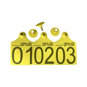 SARI XL BÜYÜKBOY HAYVAN KULAK KÜPESİ - MANDA-BUFALO