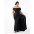 FAVELLA ABİYE ELBİSE 7191 - SİYAH