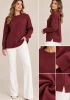 DESEN KAZAK 26212 - BORDO