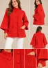 DESEN TRİKO CEKET 24046 - MERCAN