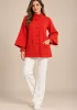 DESEN TRİKO CEKET 24046 - MERCAN