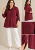 FLAŞ BLUZ 6116 - BORDO