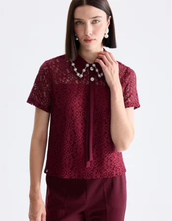 Mİ BLUZ 80512 - BORDO