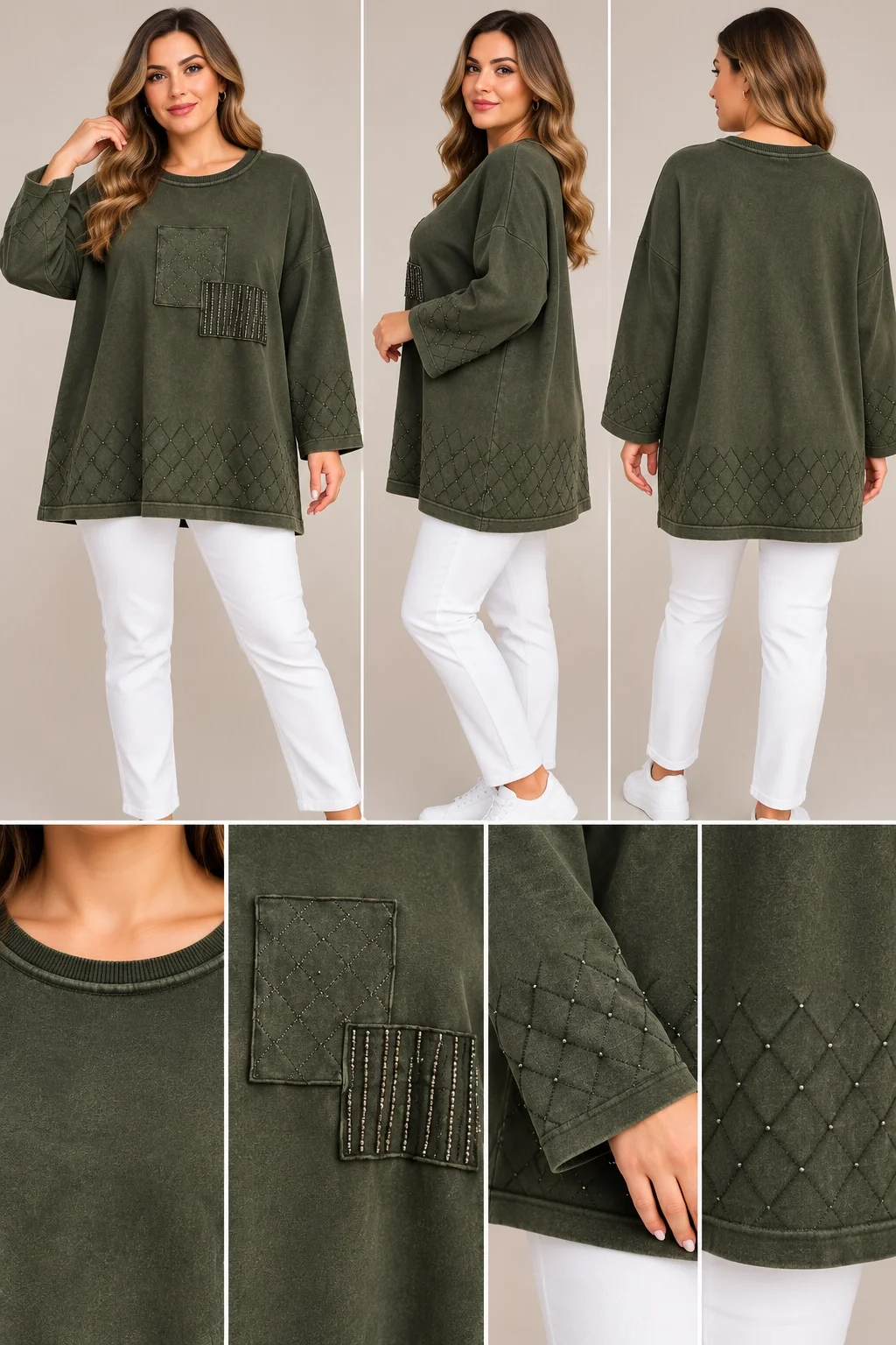 AYÇA MODA TUNİK 2703 - YEŞİL