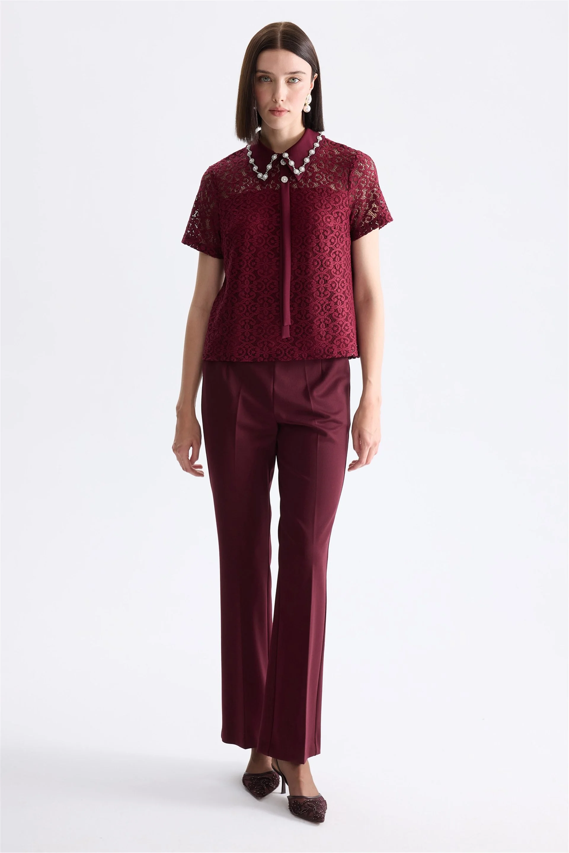 Mİ BLUZ 80512 - BORDO