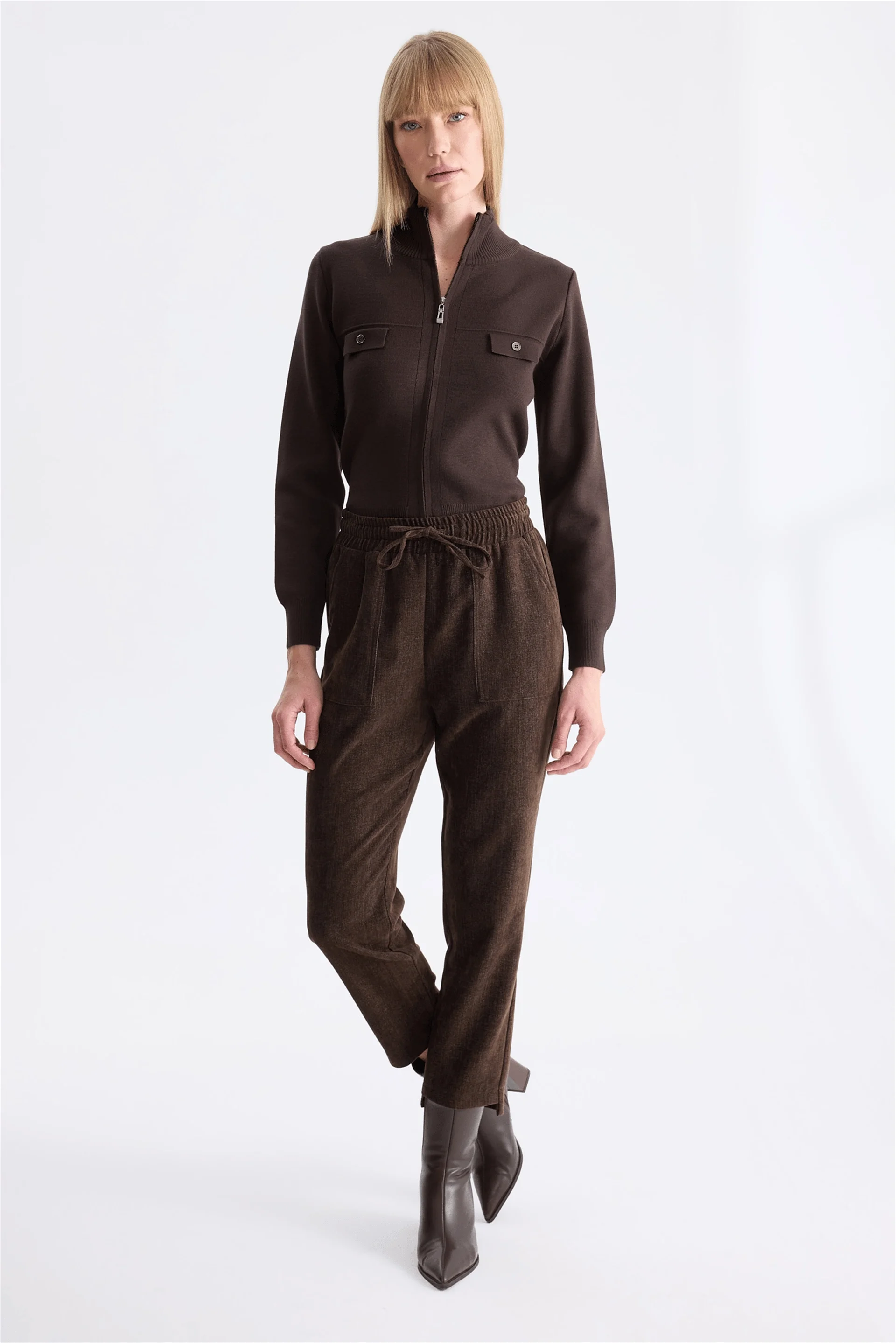 Mİ PANTOLON 85446 - KAHVE
