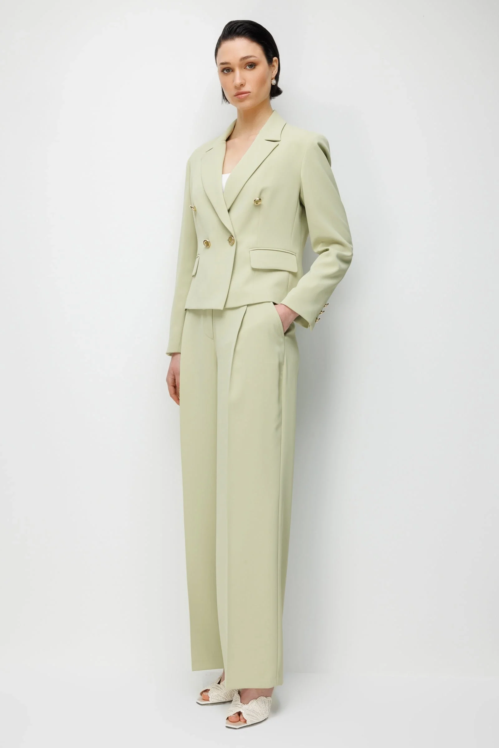 MODAİLGİ CEKET 70050 - 40050 PANTOLON MİNT YEŞİLİ