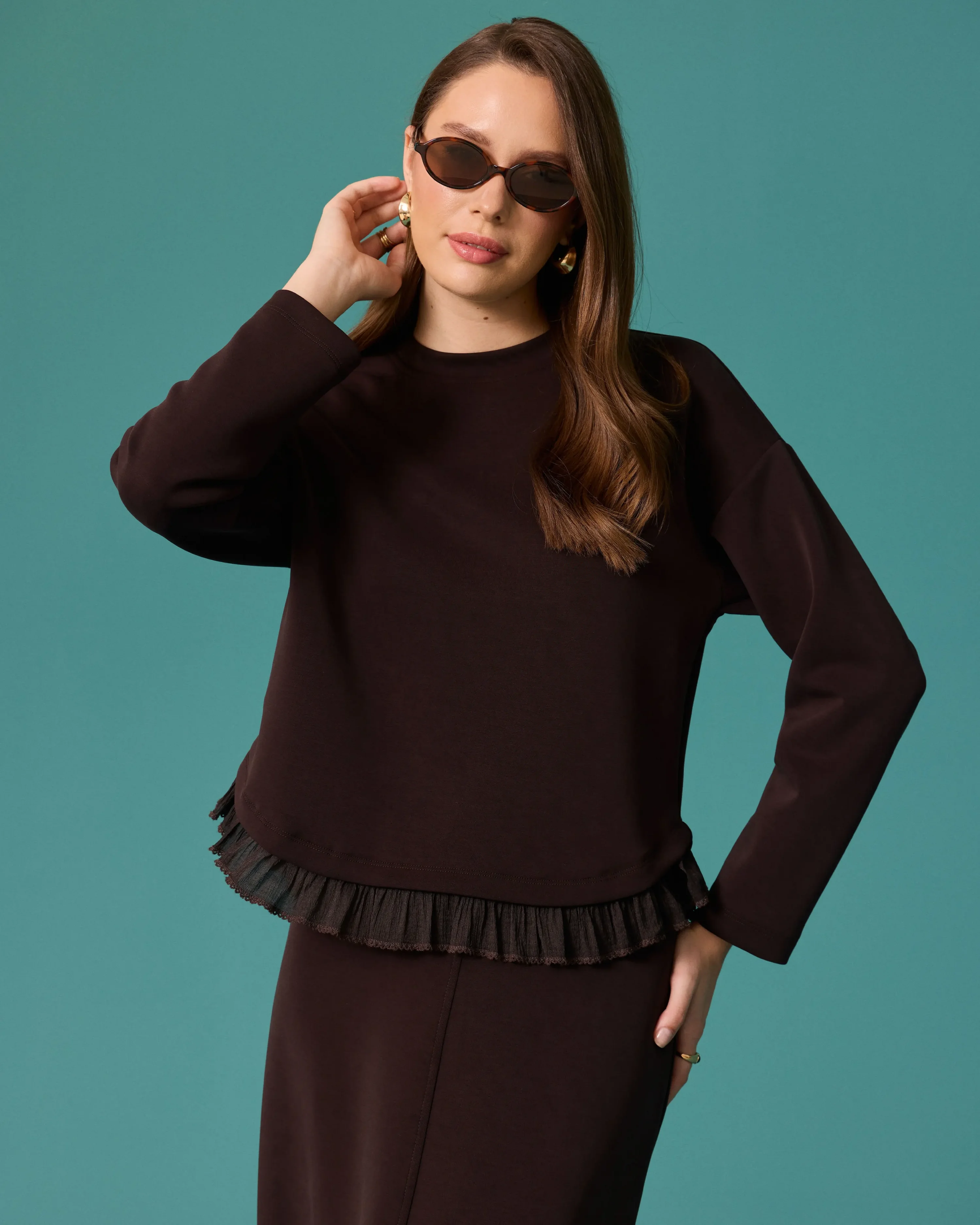SCL SWEAT 2311009 - KAHVE