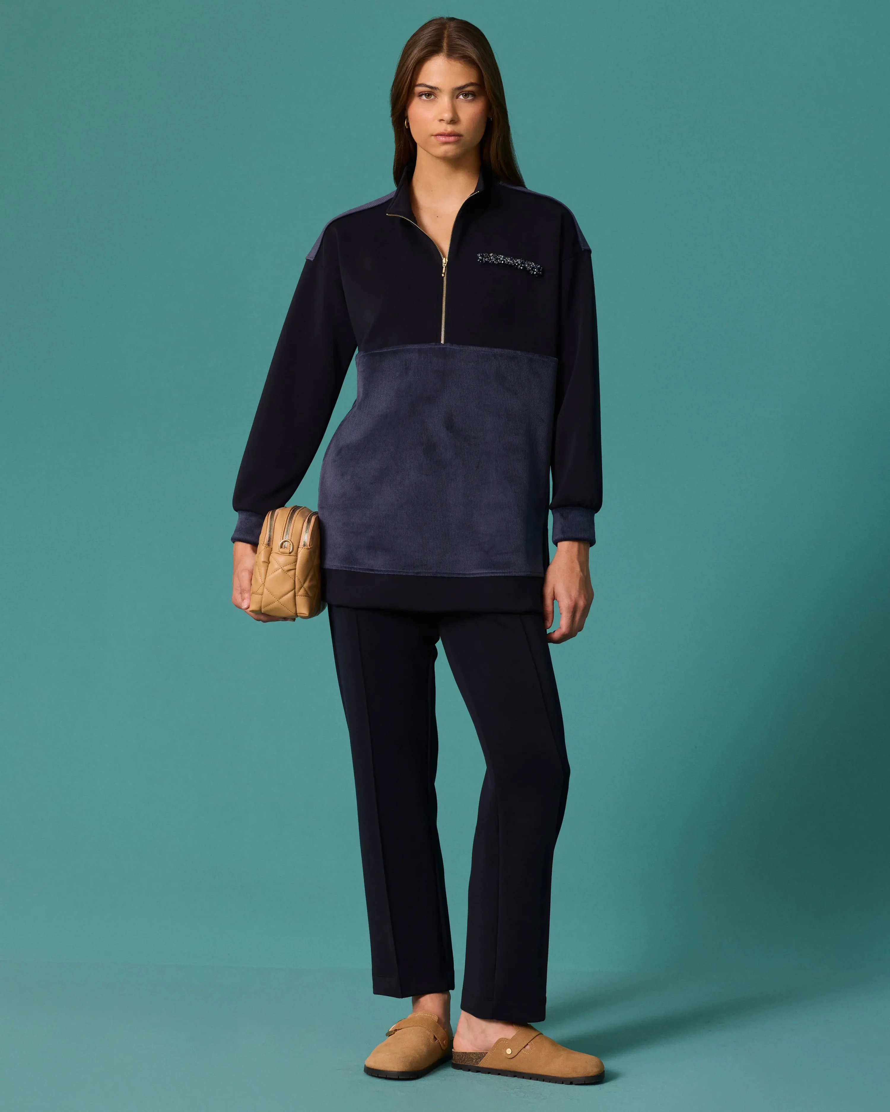 SCL SWEAT 2311012 -1011021 EŞOFMAN ALT/TAKIM LACİVERT