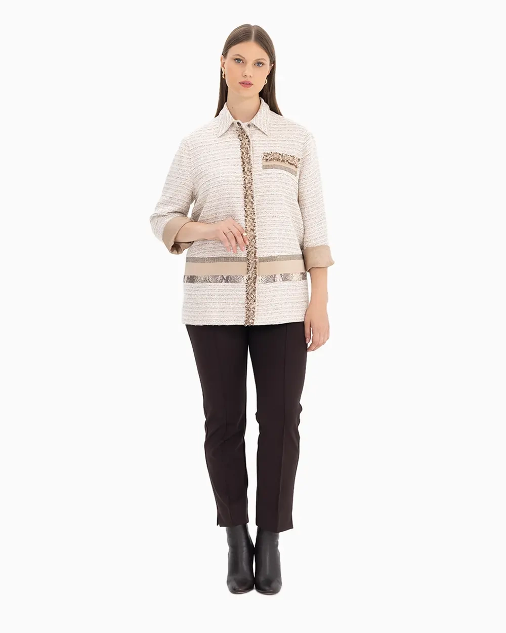GALA-Xİ BEL LASTİKLİ GÜNLÜK PANTOLON 1051 - KAHVE