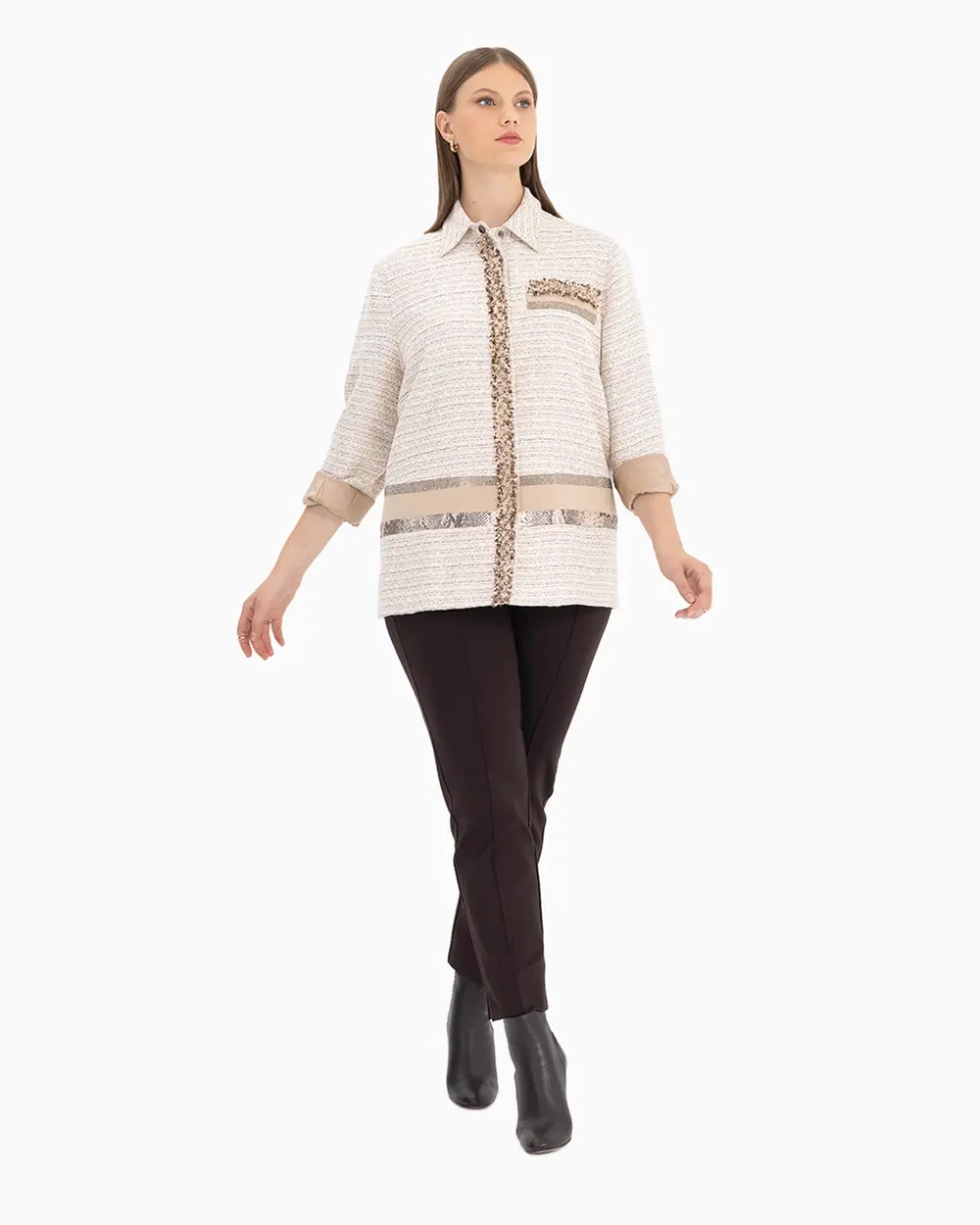 GALA-Xİ BEL LASTİKLİ GÜNLÜK PANTOLON 1051 - KAHVE