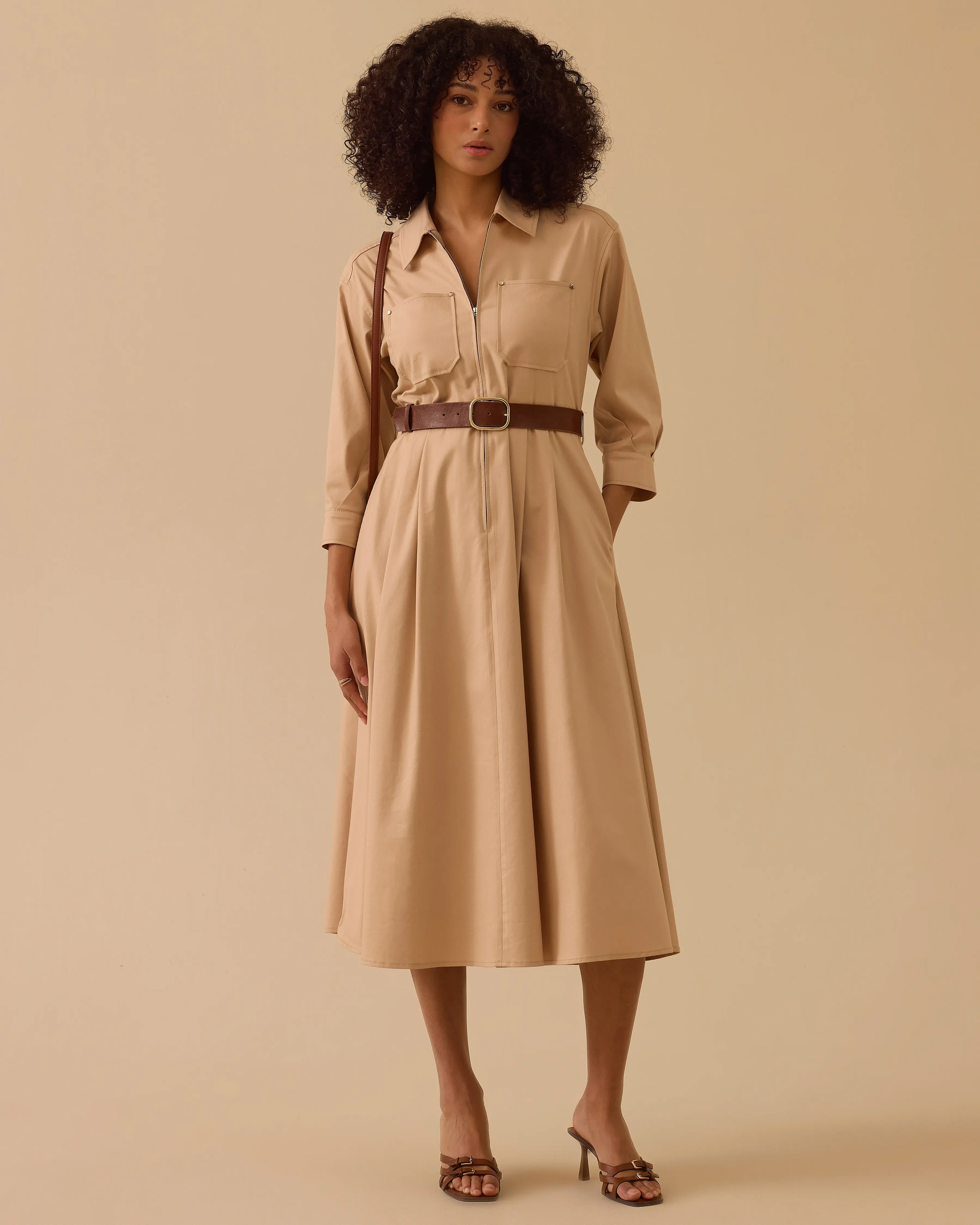 SEÇİL ELBİSE 1310013 - CAMEL