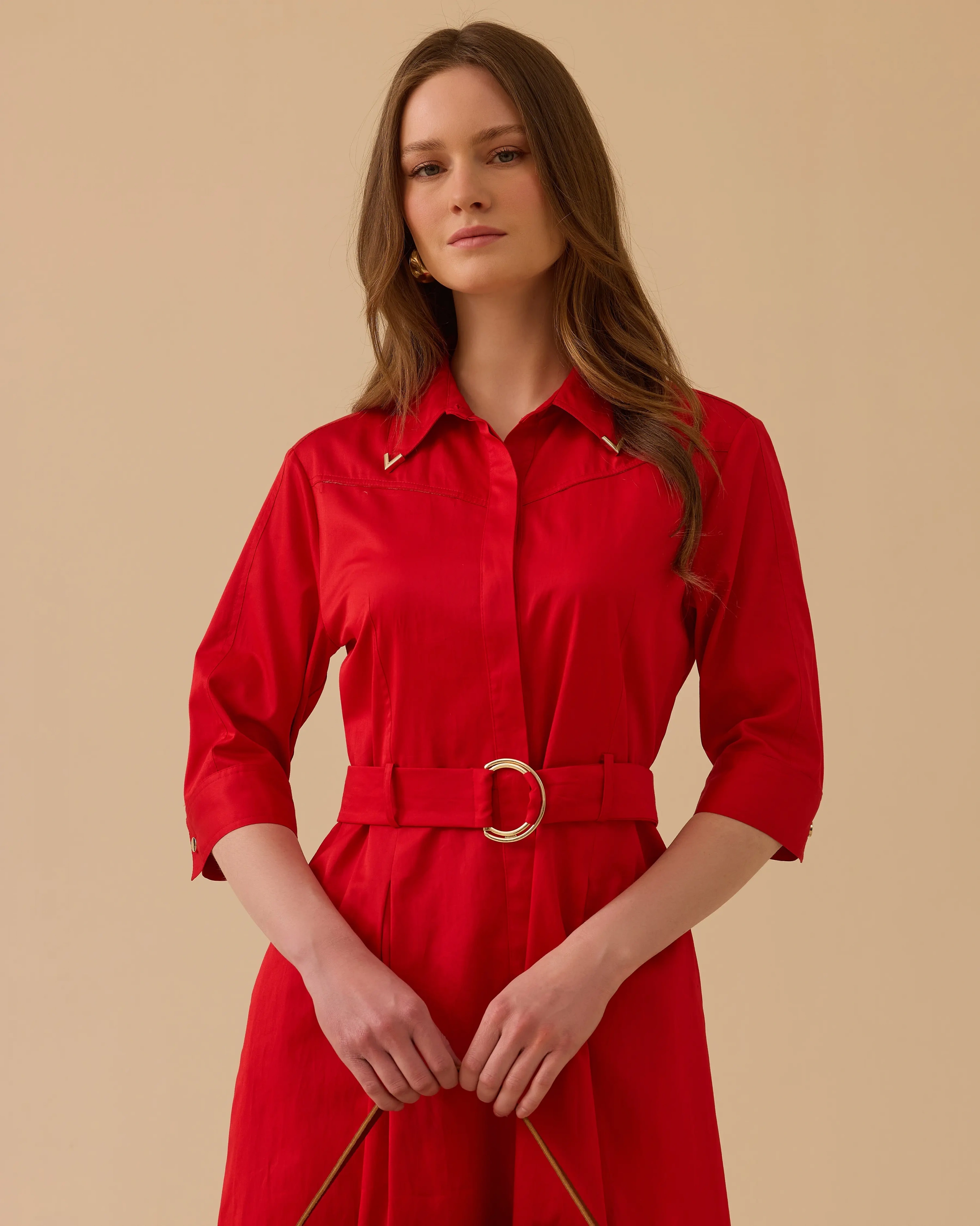 SEÇİL ELBİSE 1310004 - KIRMIZI