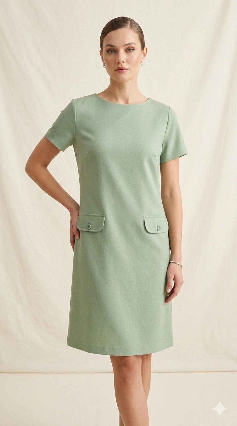 DOOP ELBİSE 8801 - YEŞİL