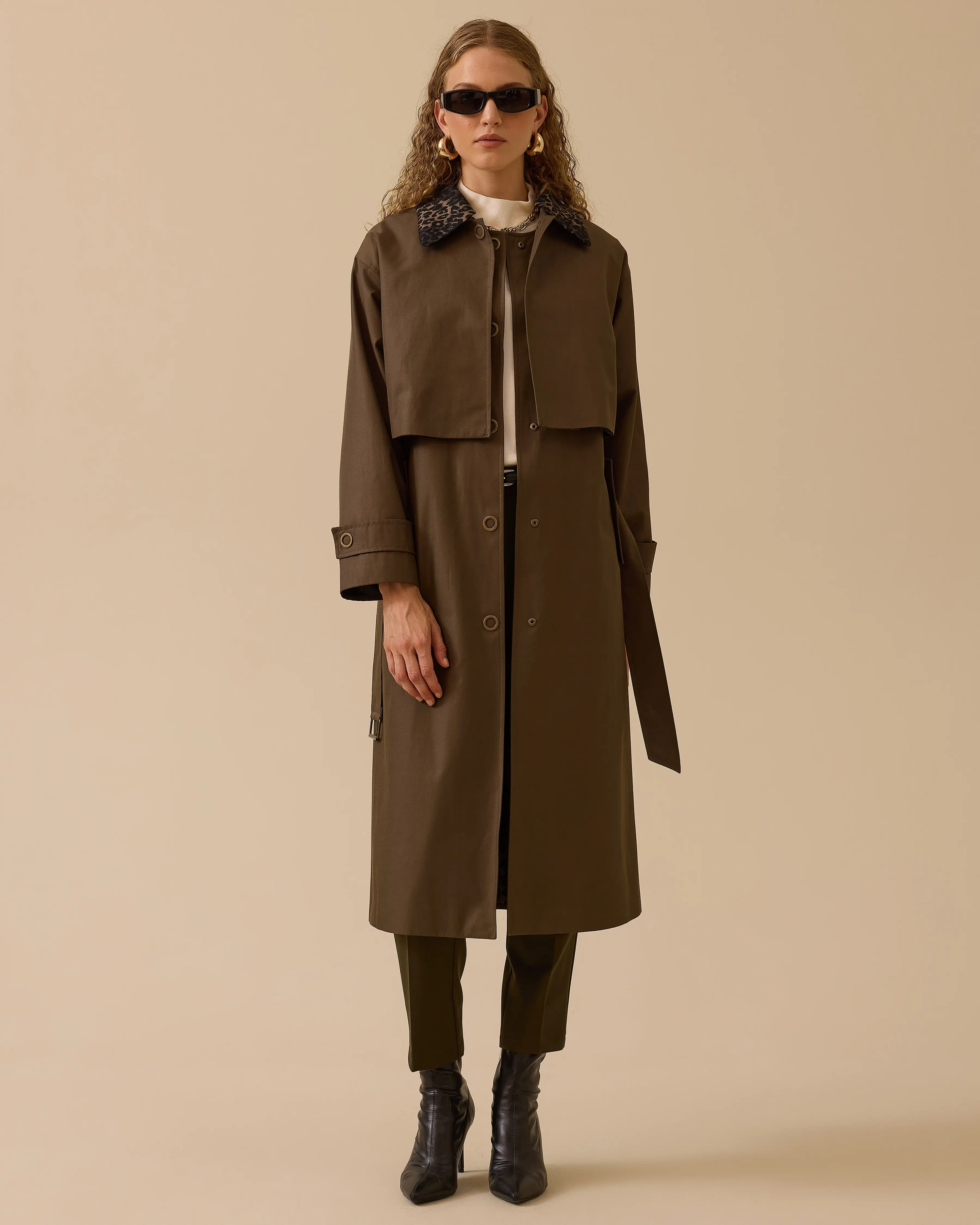 SEÇİL TRENÇ KOT 2110004 - HAKİ