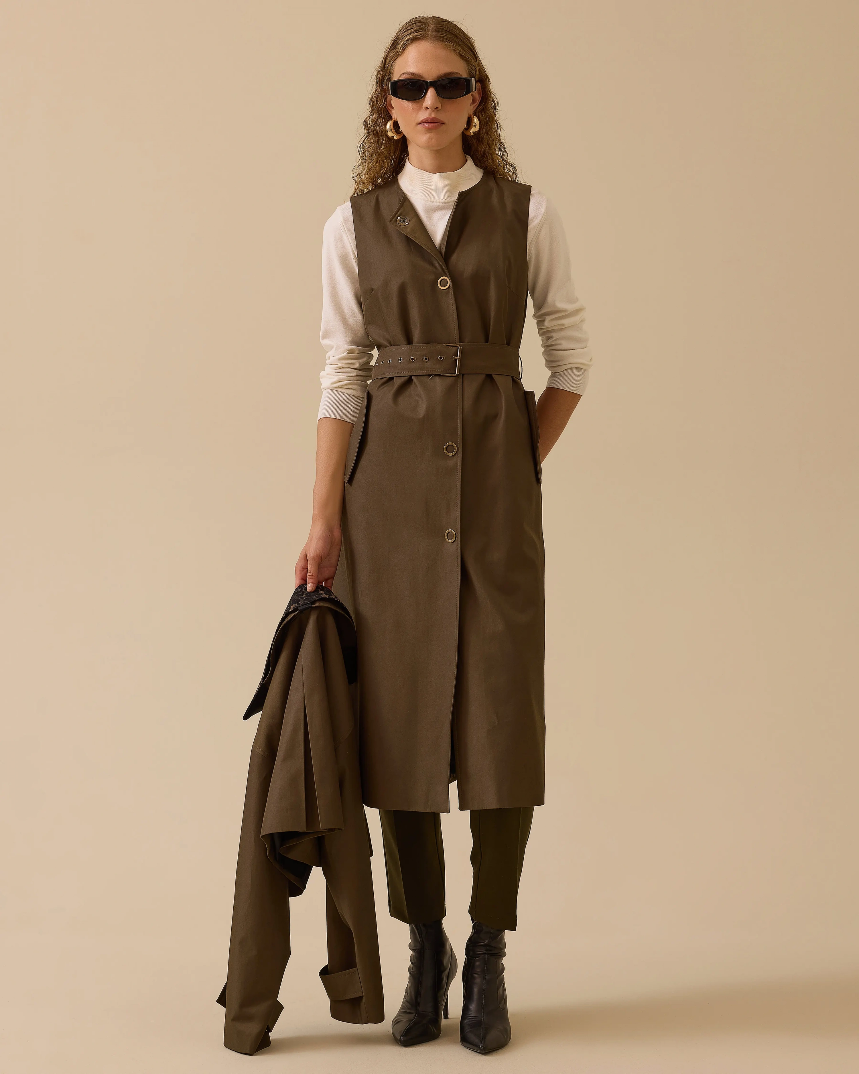 SEÇİL TRENÇ KOT 2110004 - HAKİ