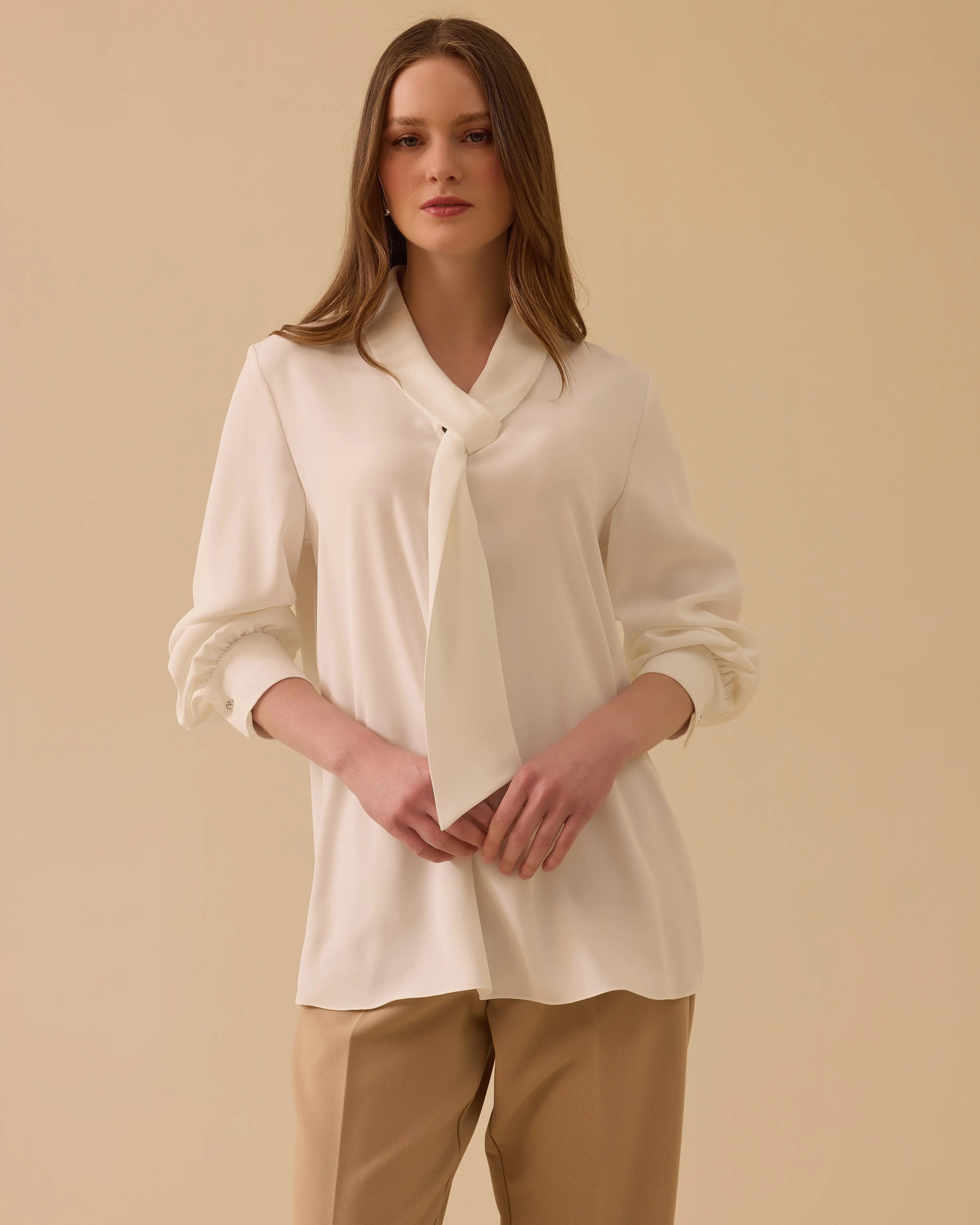 SEÇİL BLUZ 1810015 - EKRU