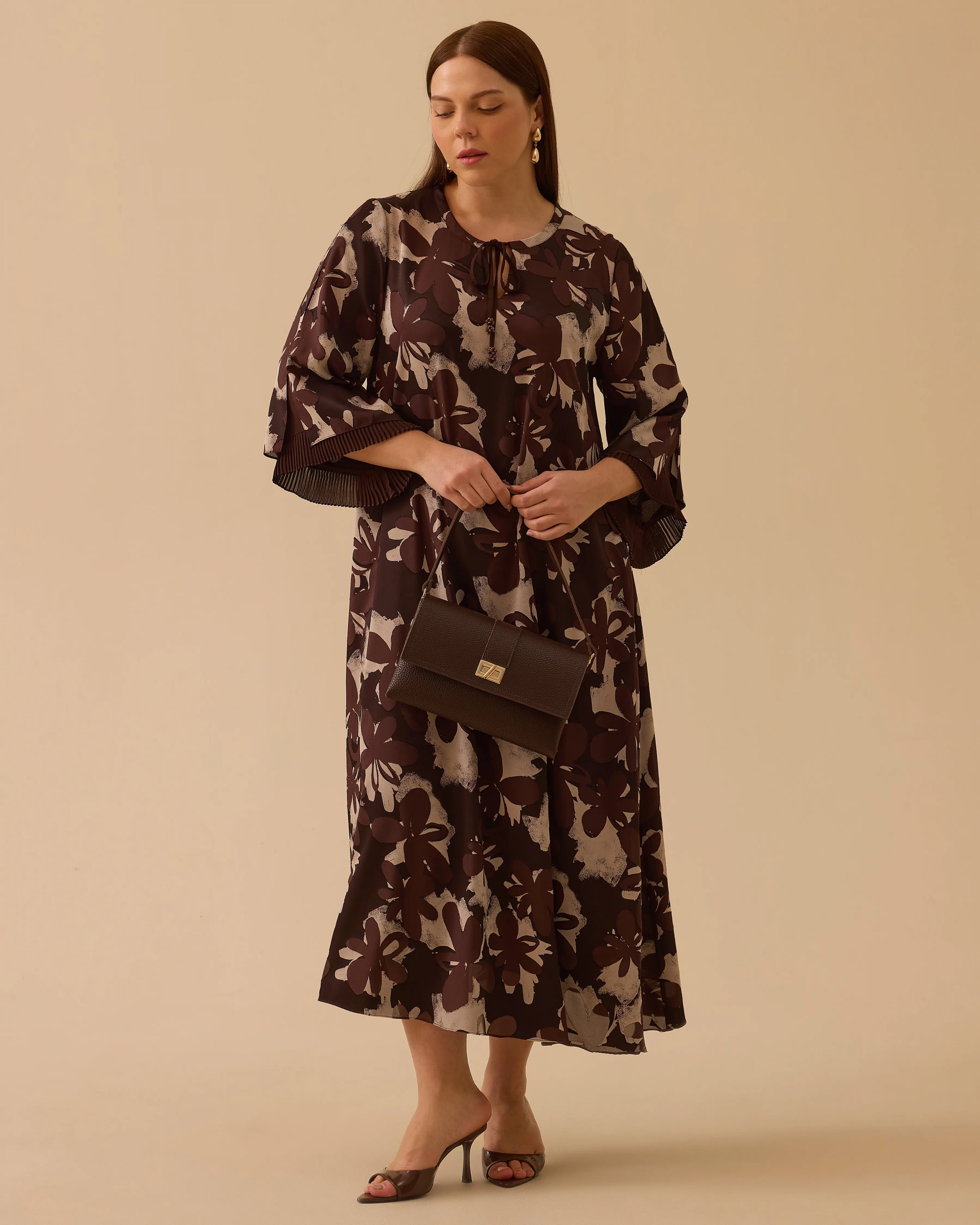 GALA-Xİ ELBİSE 1314012 - KAHVE